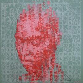 Binary Visage: Binary - Contemporary Portrait Painting by Claude Chandler