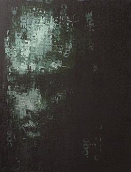 Binary Visage: Decoding - Acrylic Painting by Claude Chandler