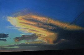 Longing - Cloudscape Painting by Catherine Ocholla