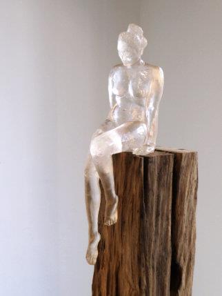 Searching I (clear resin) Edition 1/12 - Sculpture by Sarah Walmsley
