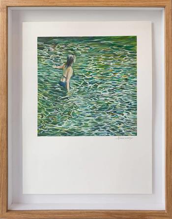 Forest Bather #8 - Painting by Karen Wykerd
