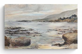 Bakoven Grey Misty Morning - Painting by Joanna Lee Miller