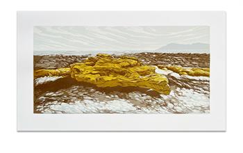 Yellow Rocks - Handmade Print by Kristen McClarty