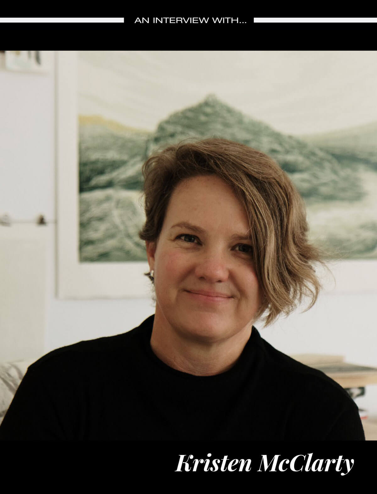 A portrait photo of the artist Kristen McClarty