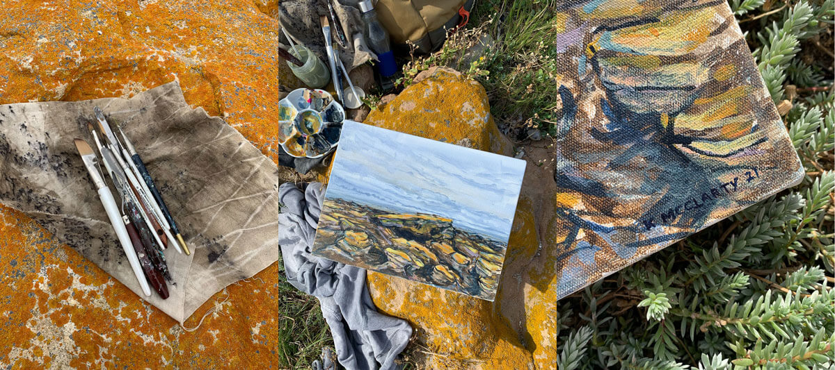 Kristen McClarty's plein air painting in progress