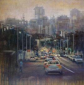 9:50 AM Kloof Nek Road - Oil Painting by Karen Wykerd
