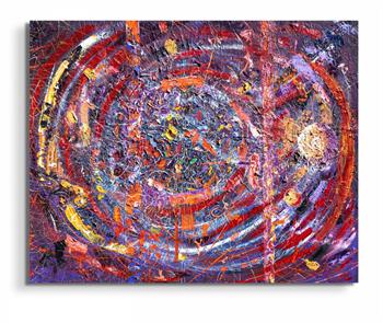 large textured abstract painting on canvas inspired by the creation of the earth