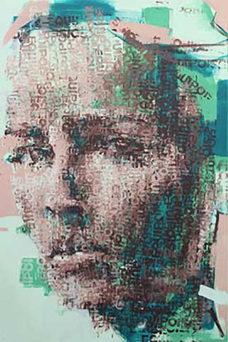 Binary Visage: Equipoise - Painting by Claude Chandler