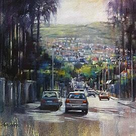 Camp Road - Painting by Karen Wykerd