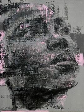 Binary Visage: Margin - Painting by Claude Chandler