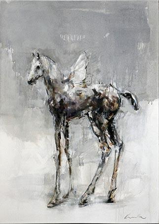 Pegasus - Painting by Pascale Chandler
