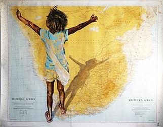 Africa My Love - Painting by Lisette Forsyth