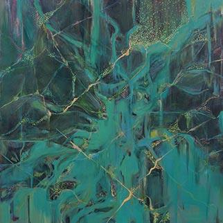 Aerial II: The Marks We Leave - Painting by Tanya  Sternberg
