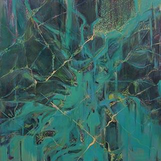 Aerial II: The Marks We Leave - Painting by Tanya  Sternberg