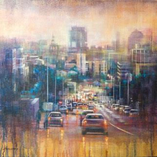 Kloof Nek Road - Painting by Karen Wykerd