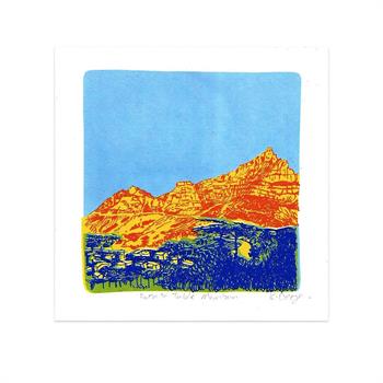 Path to Table Mountain - Handmade Print by Kitty Dörje