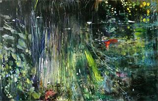 Le Jardin D'Eau: I - Painting by Joanne Reen