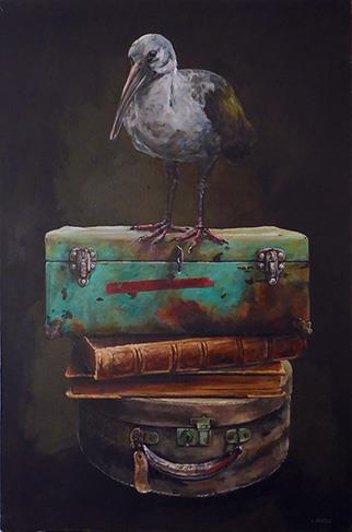 The Displaced Ibis - Painting by Grace Kotze