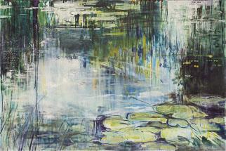 Le Jardin D'Eau IV Part II - Painting by Joanne Reen