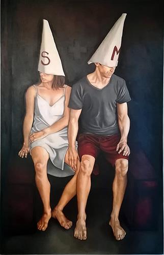 Sex And Money - Large Oil Painting by Anina Deetlefs