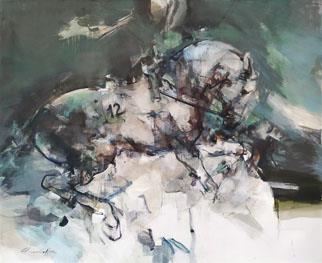 Equestrian Motion - Painting by Pascale Chandler