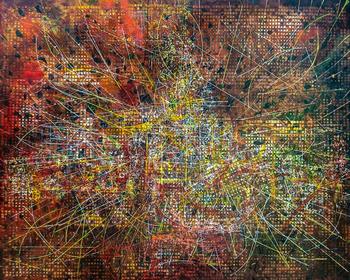 Particle Physics - Painting by James de Villiers