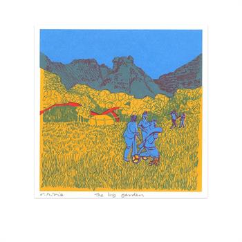 small silkscreen print of Kirstenbosch Gardens