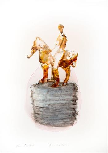 Of Land & Heritage - Ink On Yupo by Pascale Chandler