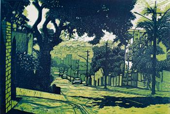 Looking Down The Road - Handmade Print by John Roome