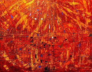 Plexus - Painting by James de Villiers