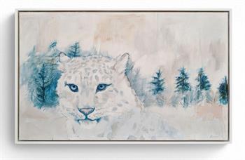 beautiful painting of a snow leopard