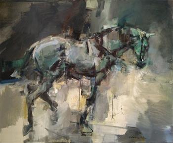 Equine Lockdown - Painting by Pascale Chandler
