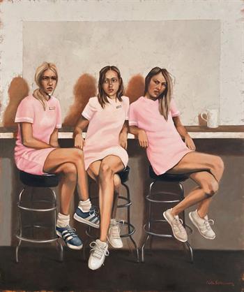 Waitress - Painting by Mila Posthumus