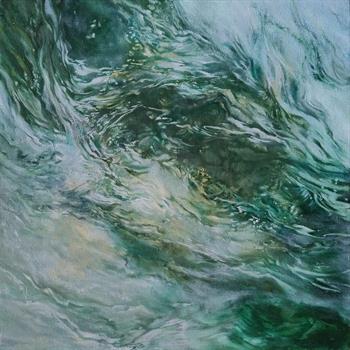 Below The Waters Of Sleep And Dreams III - Painting by Laurel Holmes