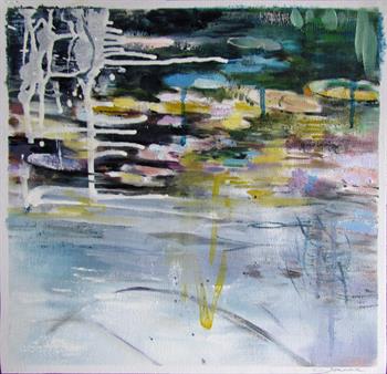 Water Garden Study III - Painting by Joanne Reen