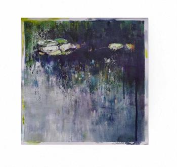 painting of a water lily by Joanne Reen in an impressionist style