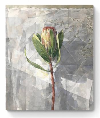 Portrait Of A Protea II - Painting by Jeannie Kinsler