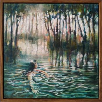 Forest Bathers #5 - Painting by Karen Wykerd