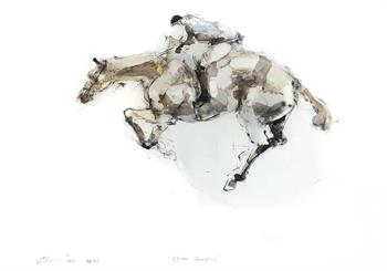 Show Jumping - Painting by Pascale Chandler