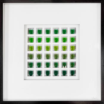 Sitting Under Shades Of Green - Assemblage by Juanita Oosthuizen