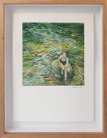 Forest Bather #7 - Painting by Karen Wykerd