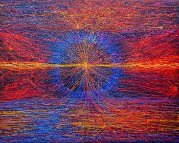 Neuron Structures - Painting by James de Villiers