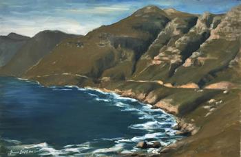 Chapman's Peak From Lookout Point - Painting by Joanna Lee Miller