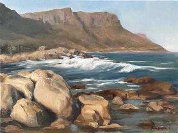 Twelve Apostles From Bakoven Rocks - Painting by Joanna Lee Miller