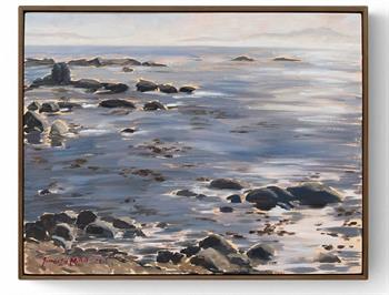 painting of the rocky shoreline, Cape Town, Western Cape