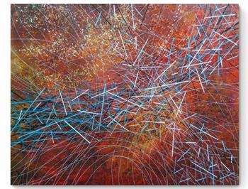 Particle Trails - Painting by James de Villiers