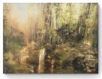 Misted Roar - Painting by Janet Dirksen