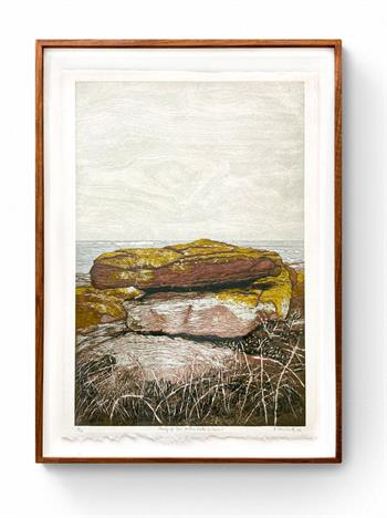 Yellow Rocks - Handmade Print by Kristen McClarty