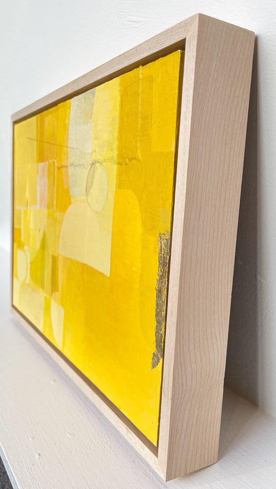 small yellow abstract painting