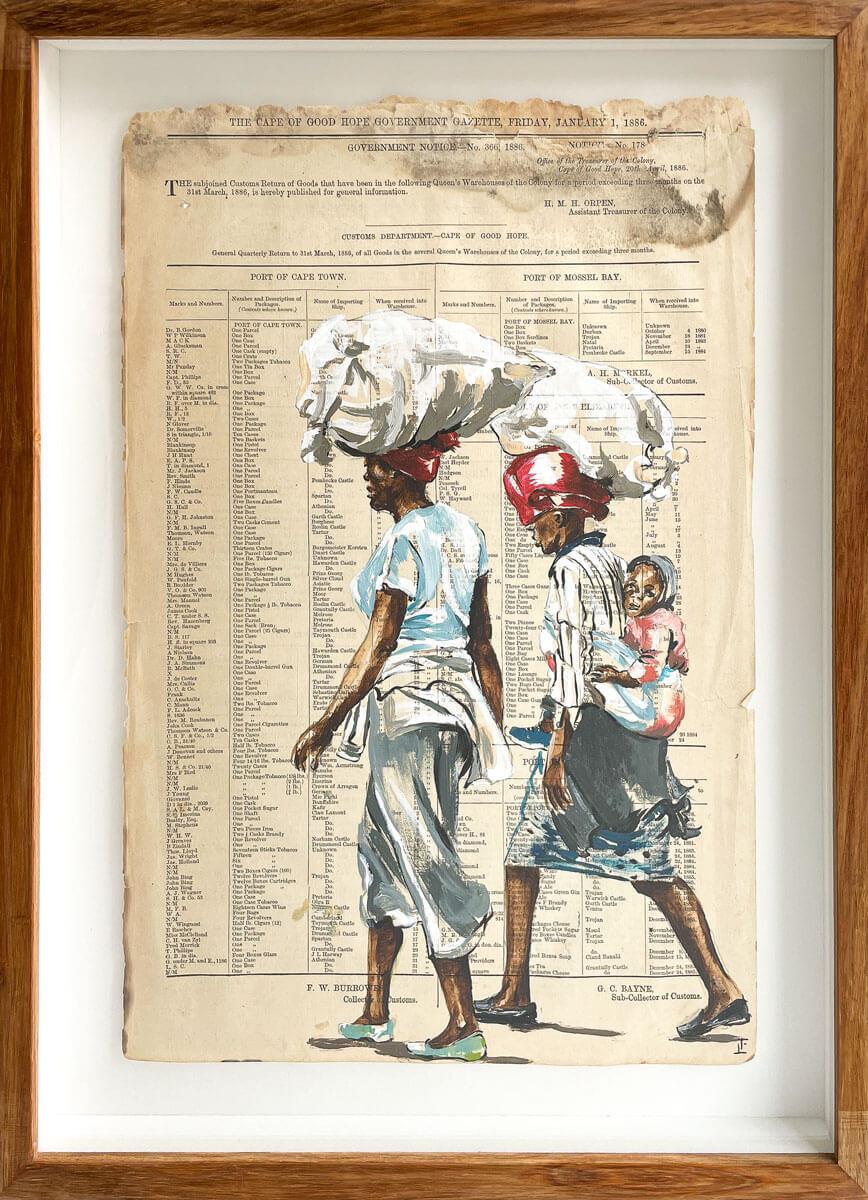 picture of African women carrying shopping on their heads